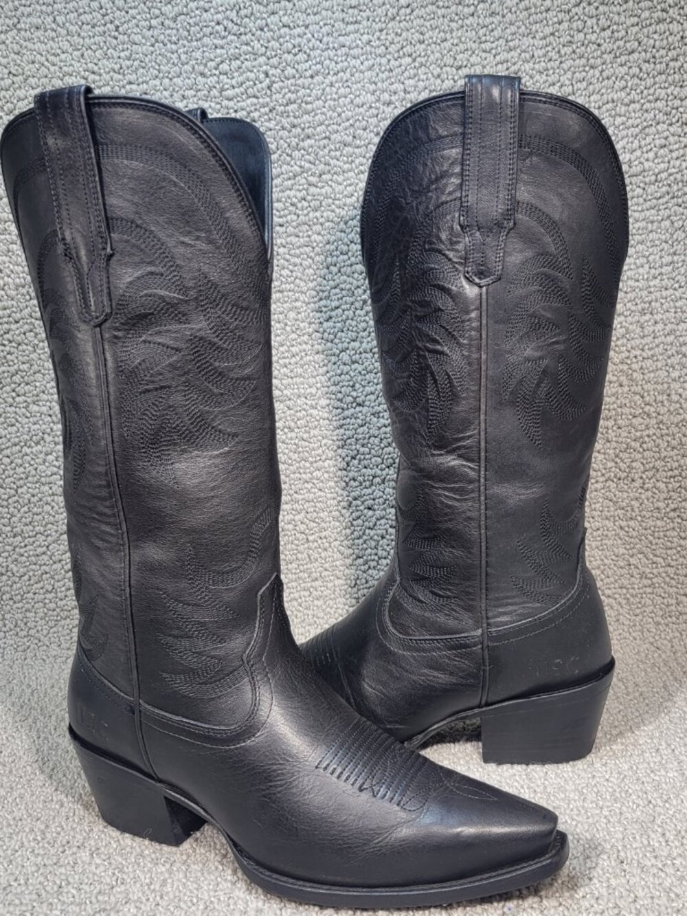 Tecovas The Annie Women's US Size 8B Midnight Cowhide Cowgirl Boots - Picture 8 of 11